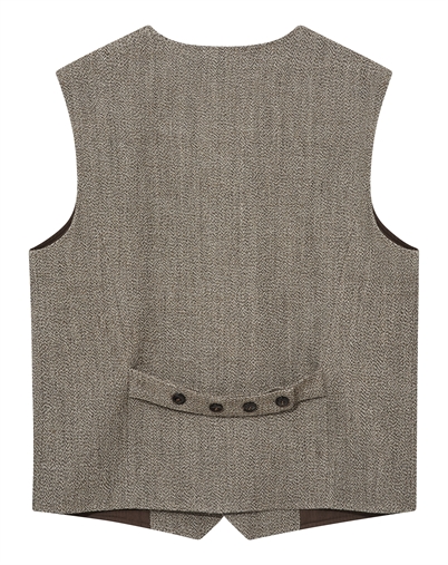 Mos Mosh Gallery - MMGConor Tweed Vest - Toffee
